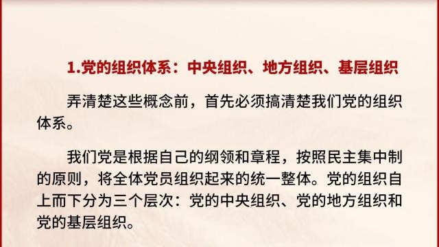 黨支部、黨小組、黨委、黨工委、黨組……這些概念你都清楚嗎